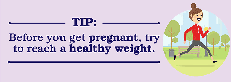 Before you get pregnant, try to reach a healthy weight. - HealthyChildren.org