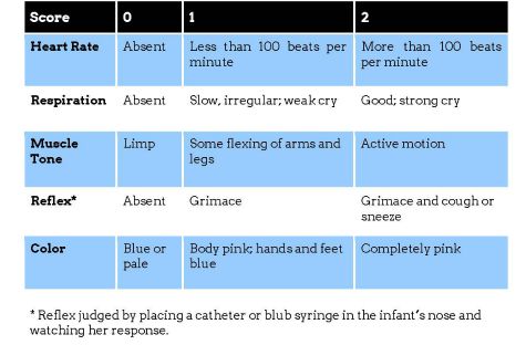 Printable Apgar Score Chart